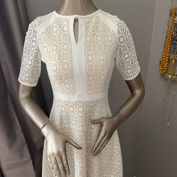 Jessica Howard Dresses & Skirts - - Jessica Howard Ivory Lace Fit and Flare Womens Dress